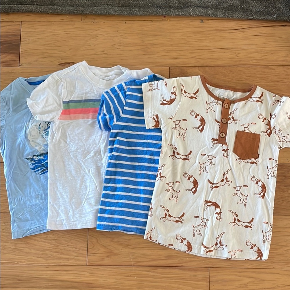 Kids' Assorted T-Shirts - Blue, White, Brown
